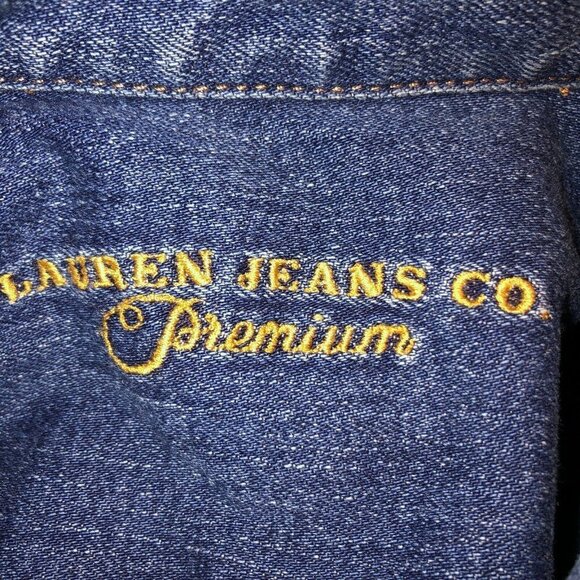 Lauren Jeans Medium Denim Jacket Hand Painted Sagittarius Eclectic Art To Wear - Picture 8 of 10